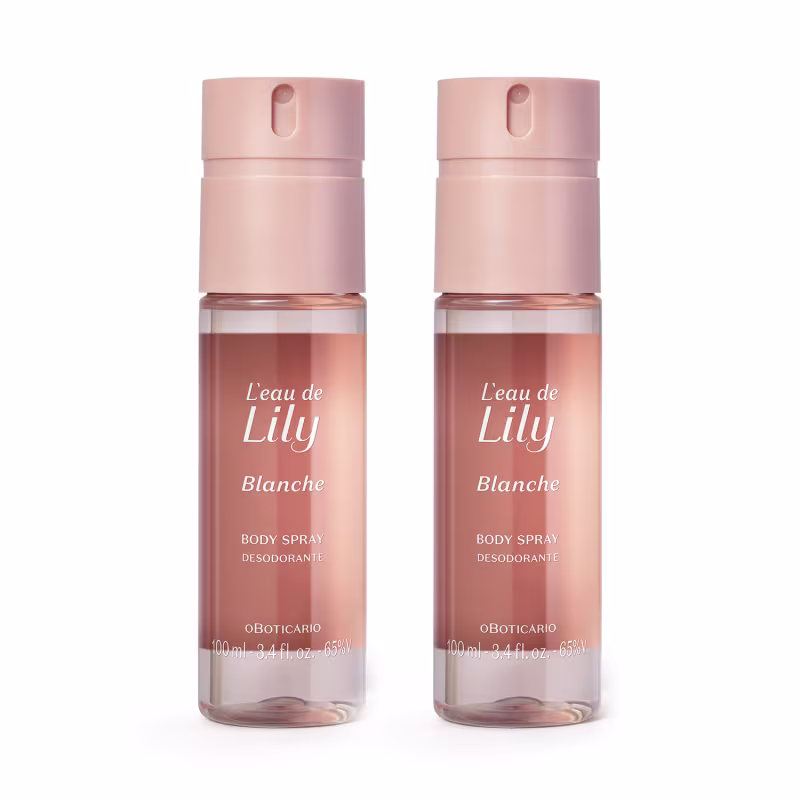 Combo Body Spray L’eau de Lily Blanche 100ml (2 itens) Boticario